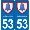 53 Mayenne blason autocollant plaque stickers ville