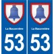 53 Mayenne blason autocollant plaque stickers ville