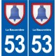 53 Mayenne blason autocollant plaque stickers ville