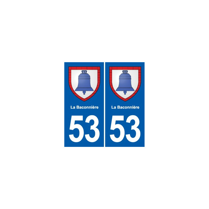 53 Mayenne blason autocollant plaque stickers ville