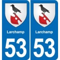 53 Mayenne blason autocollant plaque stickers ville