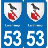 53 Mayenne blason autocollant plaque stickers ville