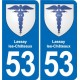 53 Mayenne blason autocollant plaque stickers ville