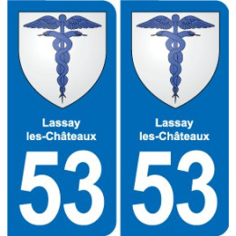 53 Mayenne blason autocollant plaque stickers ville