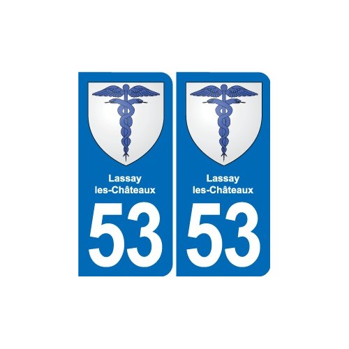 53 Mayenne blason autocollant plaque stickers ville