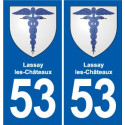 53 Mayenne blason autocollant plaque stickers ville