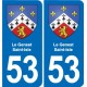 53 Mayenne blason autocollant plaque stickers ville