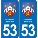 53 Mayenne blason autocollant plaque stickers ville