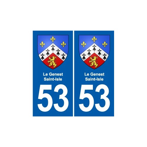53 Mayenne blason autocollant plaque stickers ville