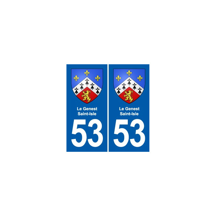 53 Mayenne blason autocollant plaque stickers ville