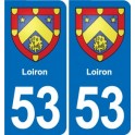 53 Mayenne blason autocollant plaque stickers ville