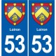 53 Mayenne blason autocollant plaque stickers ville