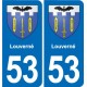 53 Mayenne blason autocollant plaque stickers ville