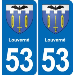 53 Mayenne blason autocollant plaque stickers ville