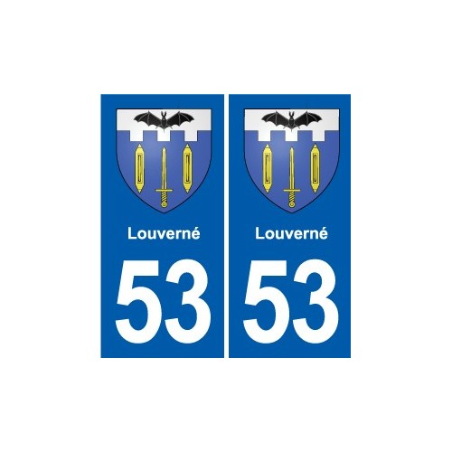 53 Mayenne blason autocollant plaque stickers ville