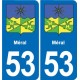 53 Mayenne blason autocollant plaque stickers ville