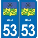 53 Mayenne blason autocollant plaque stickers ville