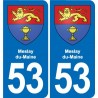 53 Mayenne blason autocollant plaque stickers ville