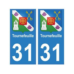 31 Tournefeuille ville autocollant plaque blason stickers