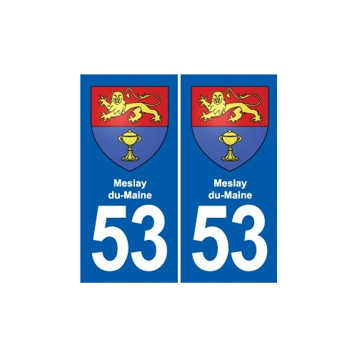 53 Mayenne blason autocollant plaque stickers ville