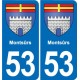 53 Mayenne blason autocollant plaque stickers ville