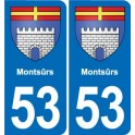 53 Mayenne blason autocollant plaque stickers ville