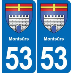 53 Mayenne blason autocollant plaque stickers ville