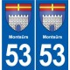 53 Mayenne blason autocollant plaque stickers ville