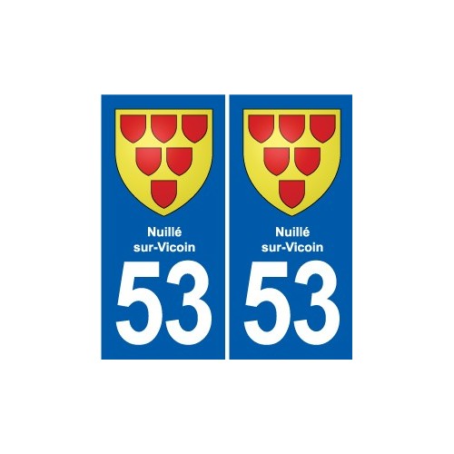 53 Mayenne blason autocollant plaque stickers ville