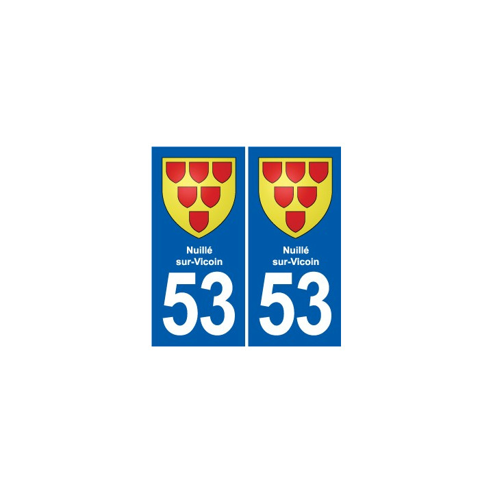 53 Mayenne blason autocollant plaque stickers ville