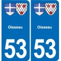 53 Mayenne blason autocollant plaque stickers ville