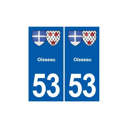 53 Mayenne blason autocollant plaque stickers ville