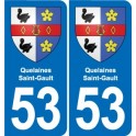 53 Mayenne blason autocollant plaque stickers ville