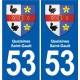 53 Mayenne blason autocollant plaque stickers ville