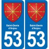 53 Mayenne blason autocollant plaque stickers ville