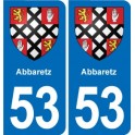 53 Mayenne blason autocollant plaque stickers ville