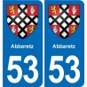 53 Mayenne blason autocollant plaque stickers ville