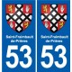 53 Mayenne blason autocollant plaque stickers ville