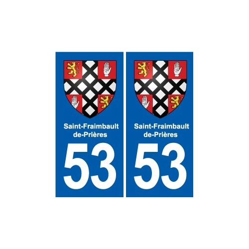 53 Mayenne blason autocollant plaque stickers ville