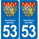 53 Mayenne blason autocollant plaque stickers ville