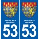 53 Mayenne blason autocollant plaque stickers ville
