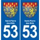 53 Mayenne blason autocollant plaque stickers ville