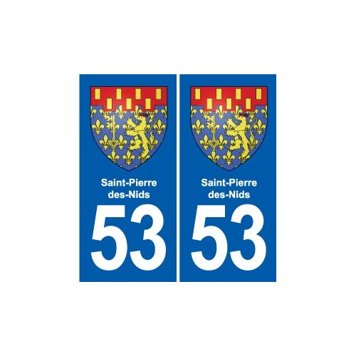 53 Mayenne blason autocollant plaque stickers ville