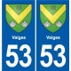 53 Mayenne blason autocollant plaque stickers ville