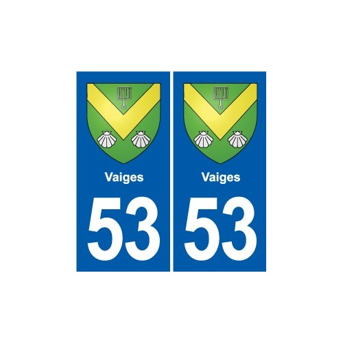 53 Mayenne blason autocollant plaque stickers ville