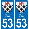 53 Mayenne blason autocollant plaque stickers ville