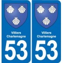 53 Mayenne blason autocollant plaque stickers ville