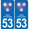 53 Mayenne blason autocollant plaque stickers ville