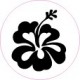 Stickers Fleur Hibiscus autocollant bonde lavabo évier bouchon