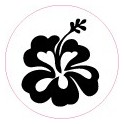 Stickers Fleur Hibiscus autocollant bonde lavabo évier bouchon